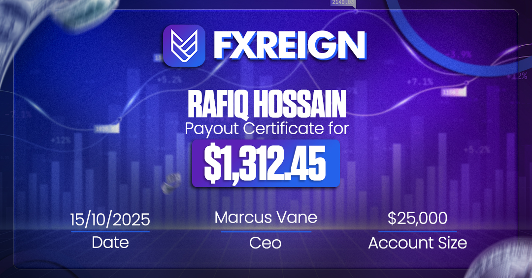 Rafiq Hossain payout certificate